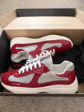 Patent leather and technical fabric Prada America's Cup sneakers